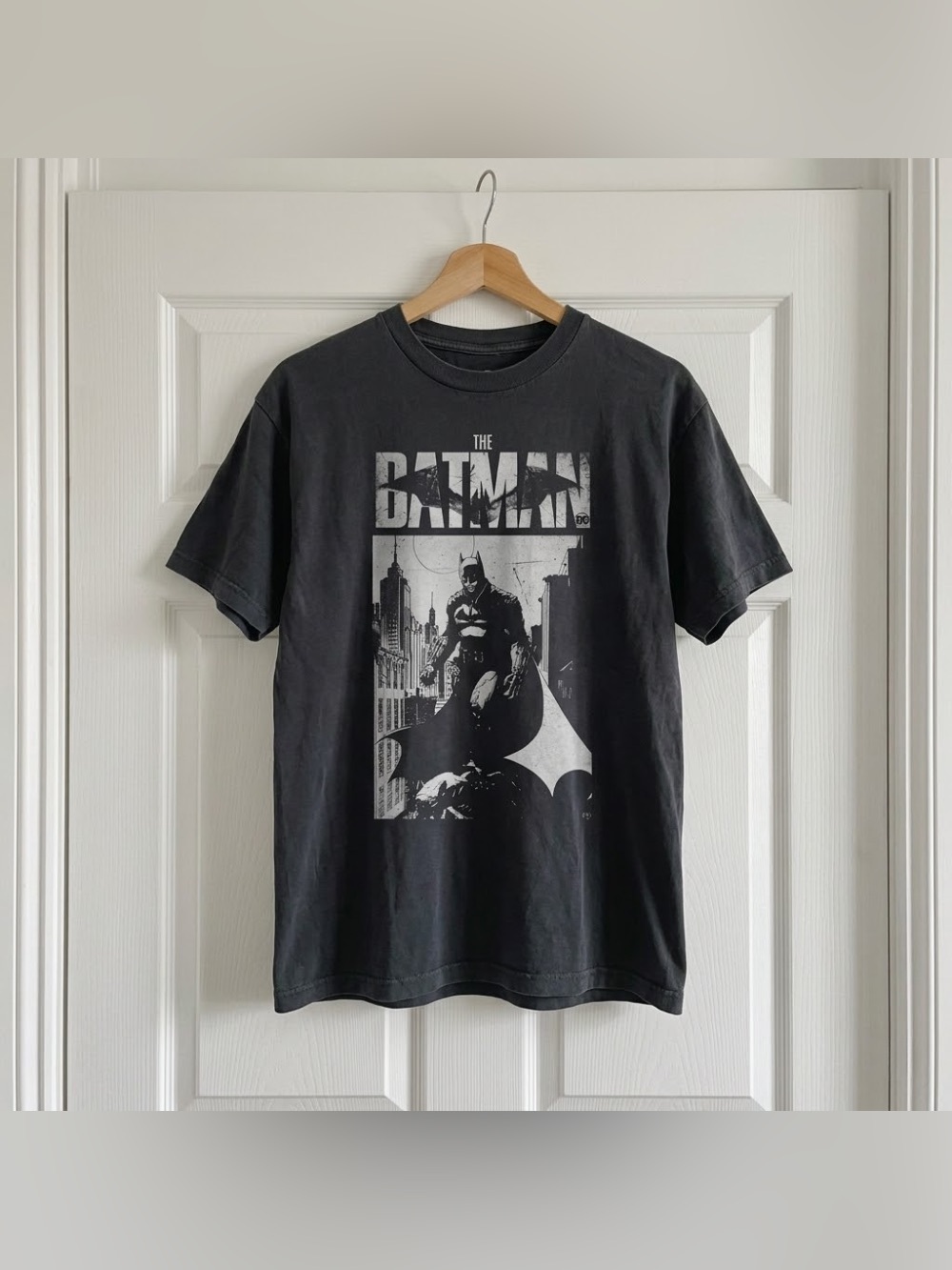 The Batman Movie Gotham City Poster Black Superhero Graphic T-Shirt